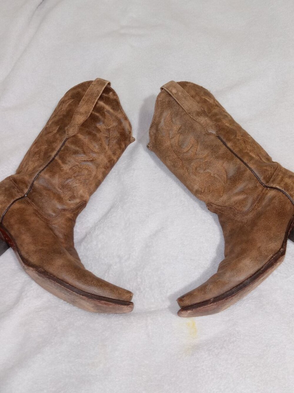 Corral Boots Mens 11M Distressed Brown Leather Cowboy Western Snip Toe Handcraft - Picture 15 of 15